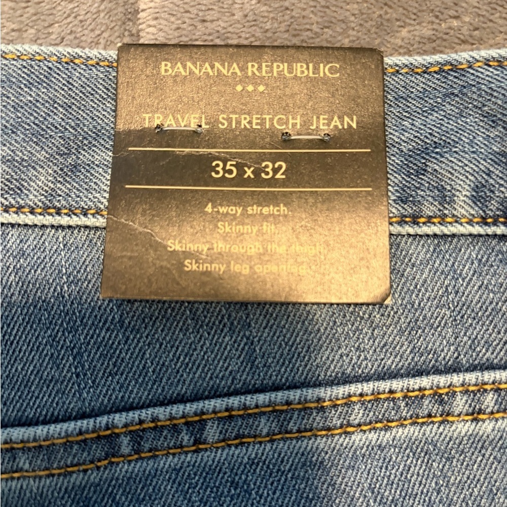 Banana Republic Blue Skinny Fit Traveler Jeans NWT - Picture 3 of 3